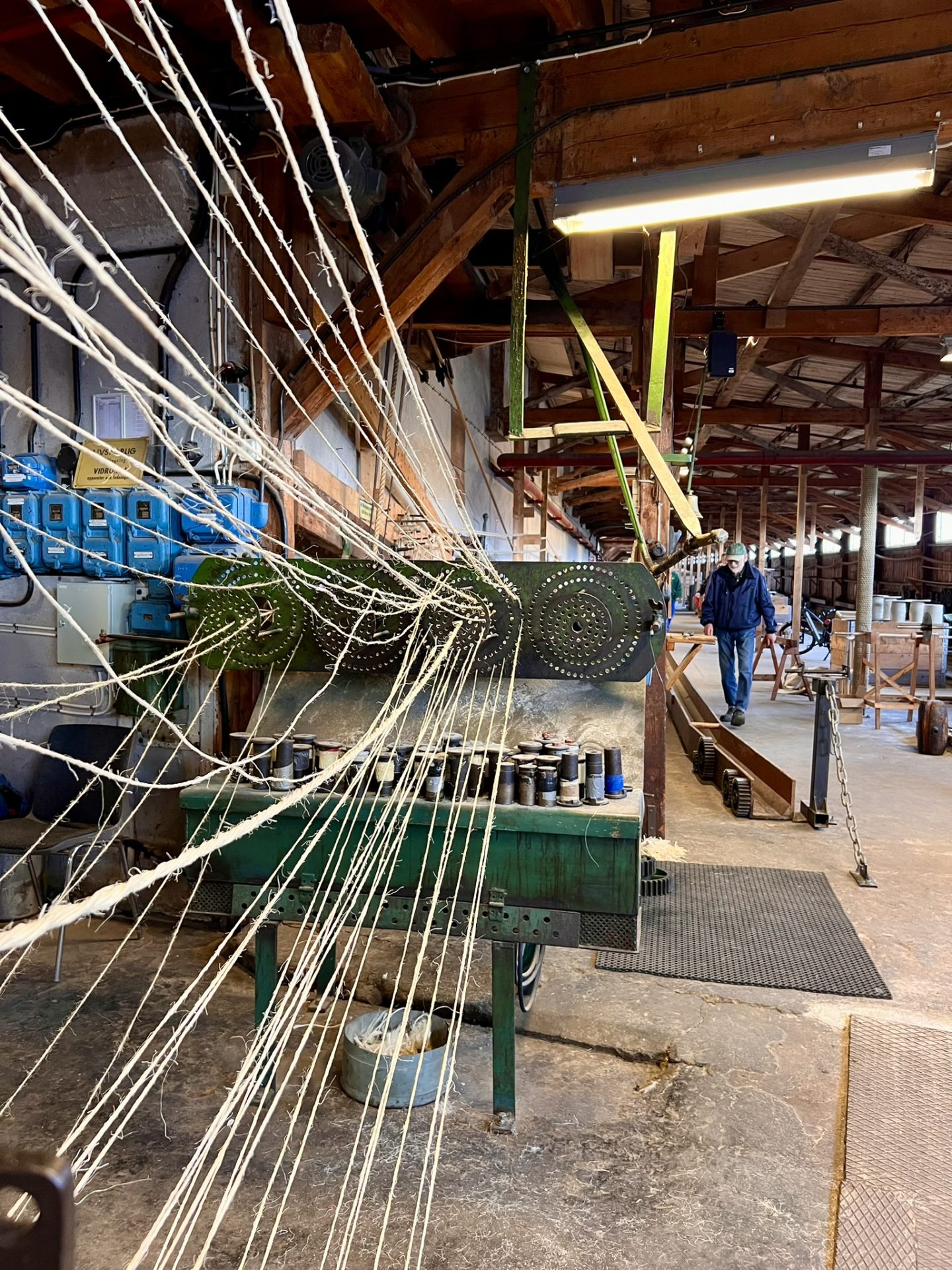Reptricket restaureras – nytt 95 mm sisalrep från Repslagarmuseet 4 IMG 4118